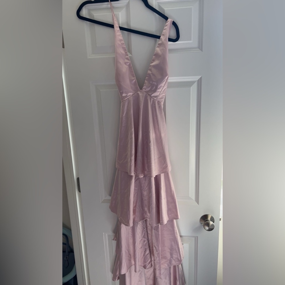 Selfie Leslie Blush Satin Dress